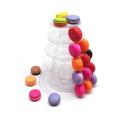 Macaron & Cupcake Display Stand – PVC Tiered Cake Tower for Weddings & Birthdays