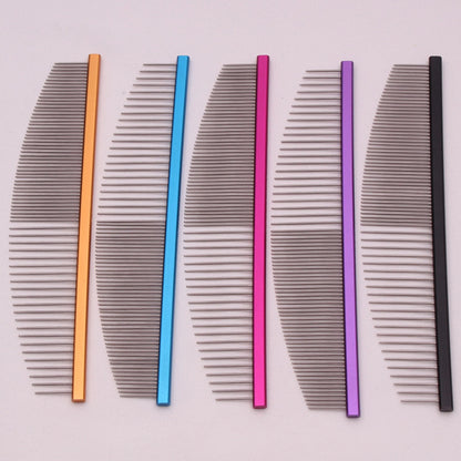 Professional Pet Grooming Comb – Aluminum Alloy Brush for Dogs & Cats with Massage Feature