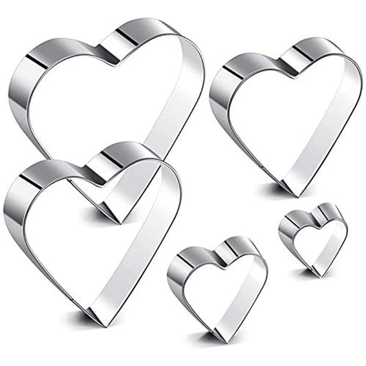 Heart-Shaped Stainless Steel Cookie Cutter – DIY Biscuit & Fondant Mold for Baking & Decorating