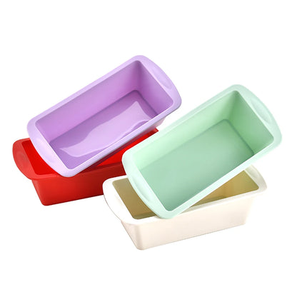 1/4PCS Rectangular Silicone Baking Mold – DIY Candy, Toast & Bread Mould for Kitchen & Bakeware