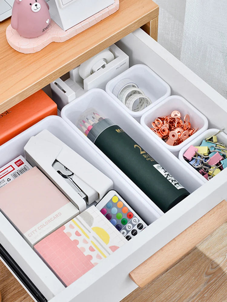 8-Piece Drawer Organizer Set – Storage Trays for Jewelry, Makeup, Kitchen & Bathroom Essentials