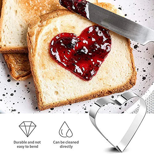 Heart-Shaped Stainless Steel Cookie Cutter – DIY Biscuit & Fondant Mold for Baking & Decorating