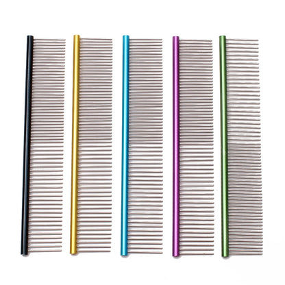 Professional Pet Grooming Comb – Aluminum Alloy Brush for Dogs & Cats with Massage Feature