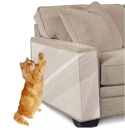 Cat Scratch Deterrent Tape – Transparent Self-Adhesive Furniture Protector for Sofas & More