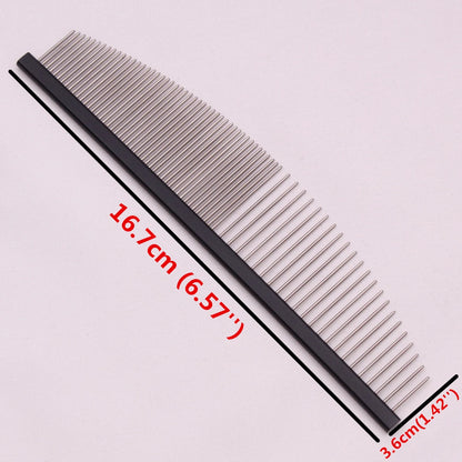 Professional Pet Grooming Comb – Aluminum Alloy Brush for Dogs & Cats with Massage Feature