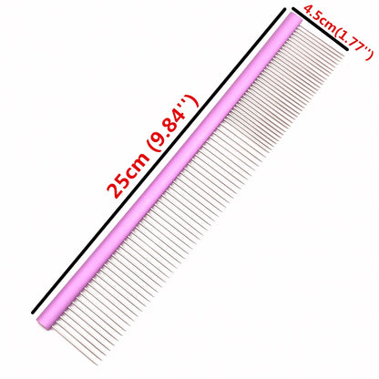 Professional Pet Grooming Comb – Aluminum Alloy Brush for Dogs & Cats with Massage Feature