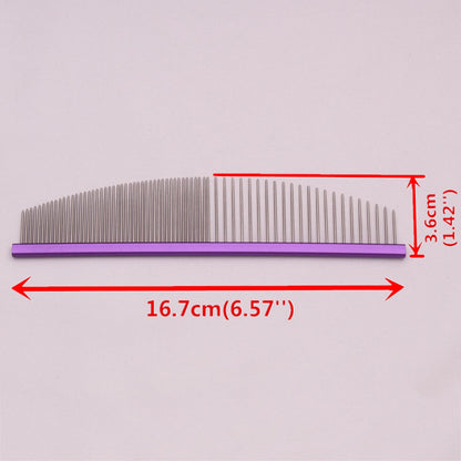 Professional Pet Grooming Comb – Aluminum Alloy Brush for Dogs & Cats with Massage Feature