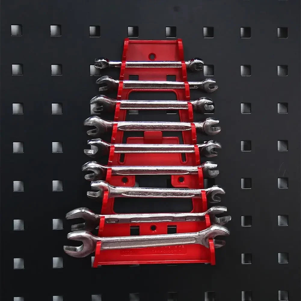 Wall-Mounted Wrench Organizer – Plastic Tool Rack for Sockets & Spanner Storage