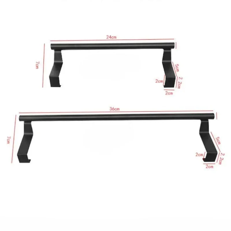 Steel Over-Cabinet Towel Rack – Punch-Free Hanging Organizer for Bathroom & Kitchen