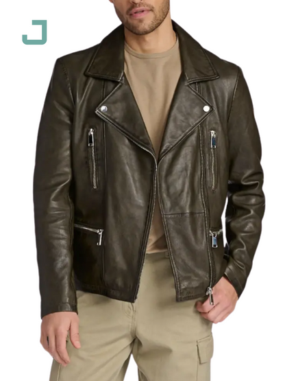 Top-Quality Men's Leather Motorcycle Jacket – New Design, Made in Pakistan at Low Price