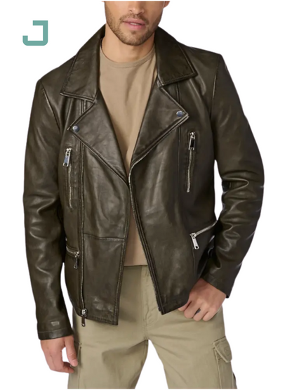 Top-Quality Men's Leather Motorcycle Jacket – New Design, Made in Pakistan at Low Price