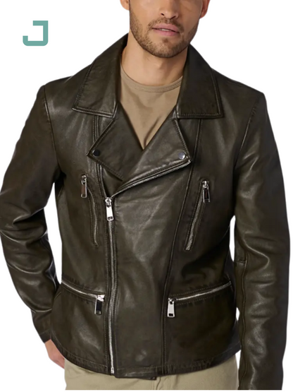 Top-Quality Men's Leather Motorcycle Jacket – New Design, Made in Pakistan at Low Price