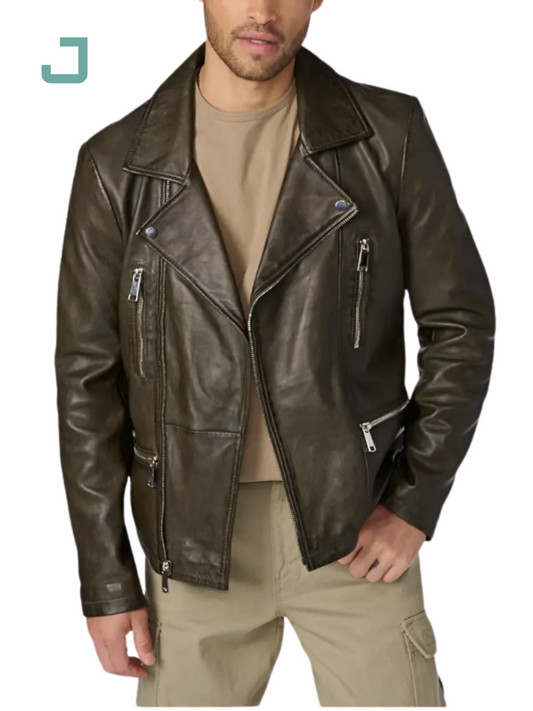 Top-Quality Men's Leather Motorcycle Jacket – New Design, Made in Pakistan at Low Price