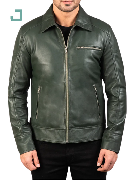 2025 Men's Biker Leather Jacket – Winter Warm, Breathable & High-Quality Genuine Leather, Wholesale