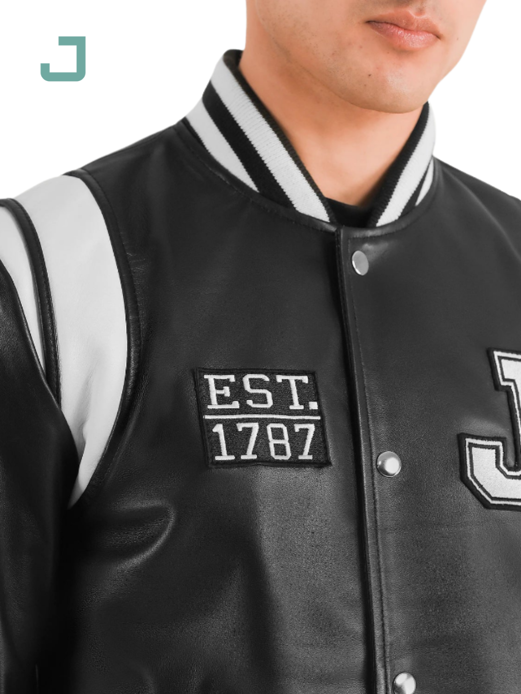 Liberte New Jersey Black Leather Varsity Jacket – Classic & Stylish Outerwear