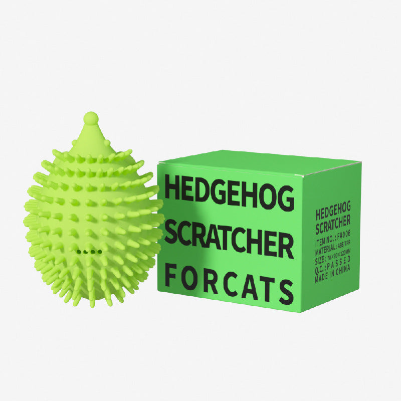 Hedgehog Cat Corner Tickler – Catnip Massage Toy & Hair Remover