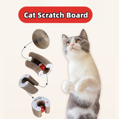 Magic Organ Foldable Cat Scratching Board – Interactive Toy with Bell, Climbing Frame & Corrugated Design