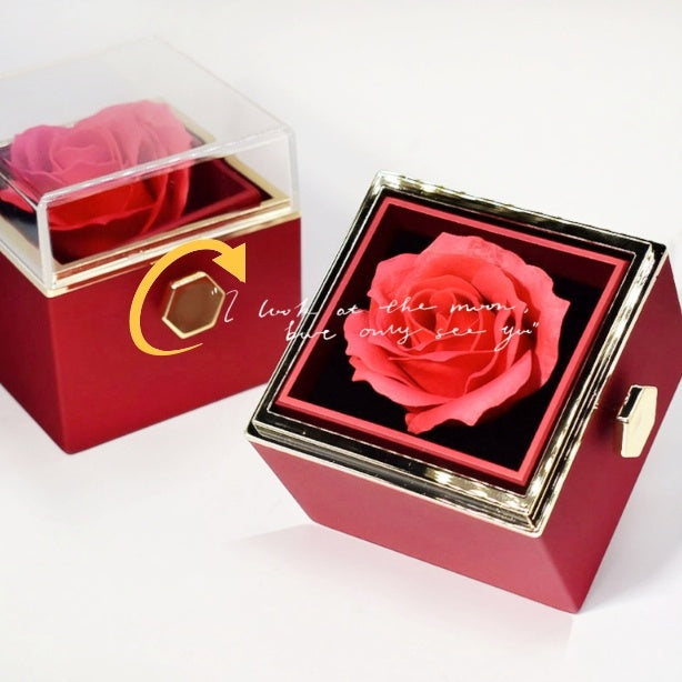 Rotating Soap Rose Gift Box – Creative Jewelry Packaging & Elegant Gift for Women