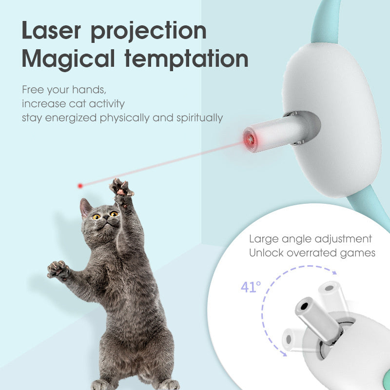 Smart Automatic Cat Laser Collar – USB Rechargeable Interactive Toy for Kitten Play & Training