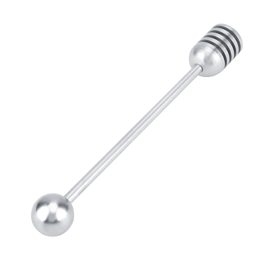 Solid Stainless Steel Honey Dipper Drizzler Stirrer Spoon Mixing  Stick Tool