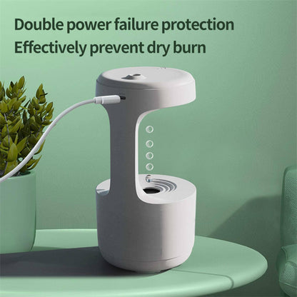 Anti-Gravity Humidifier with Clock – Large-Capacity Water Drop Backflow Aroma Diffuser