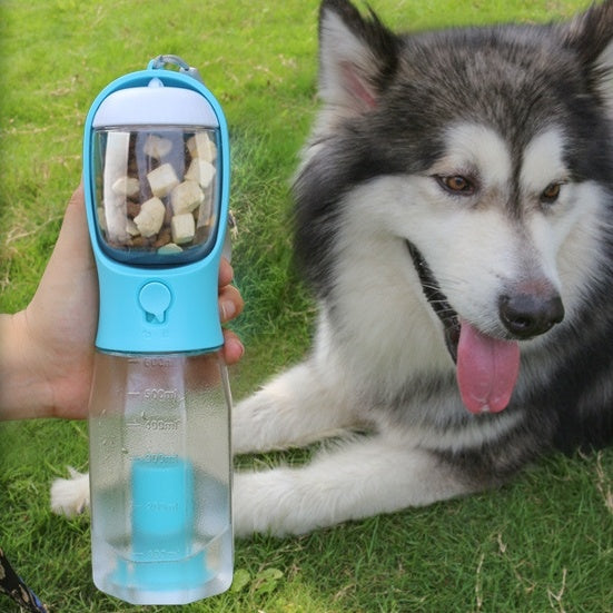 3-in-1 Portable Dog & Cat Water Bottle – Leak-Proof Pet Feeder, Drinker & Poop Bag Dispenser