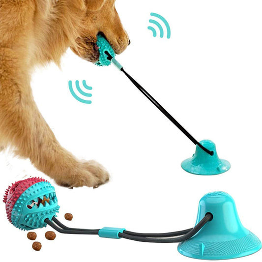 Suction Cup Tug Toy for Dogs – Interactive Chew Ball for Teeth Cleaning & Feeding