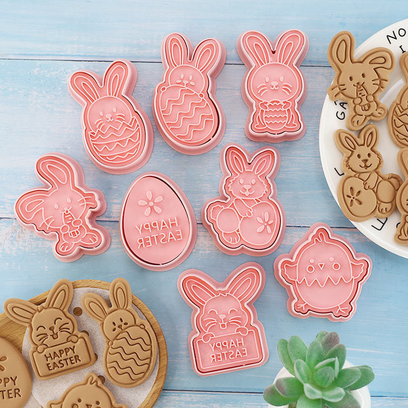 Easter Cookie Mold – Cute Bunny & Egg Cookie Press for Fun Holiday Baking