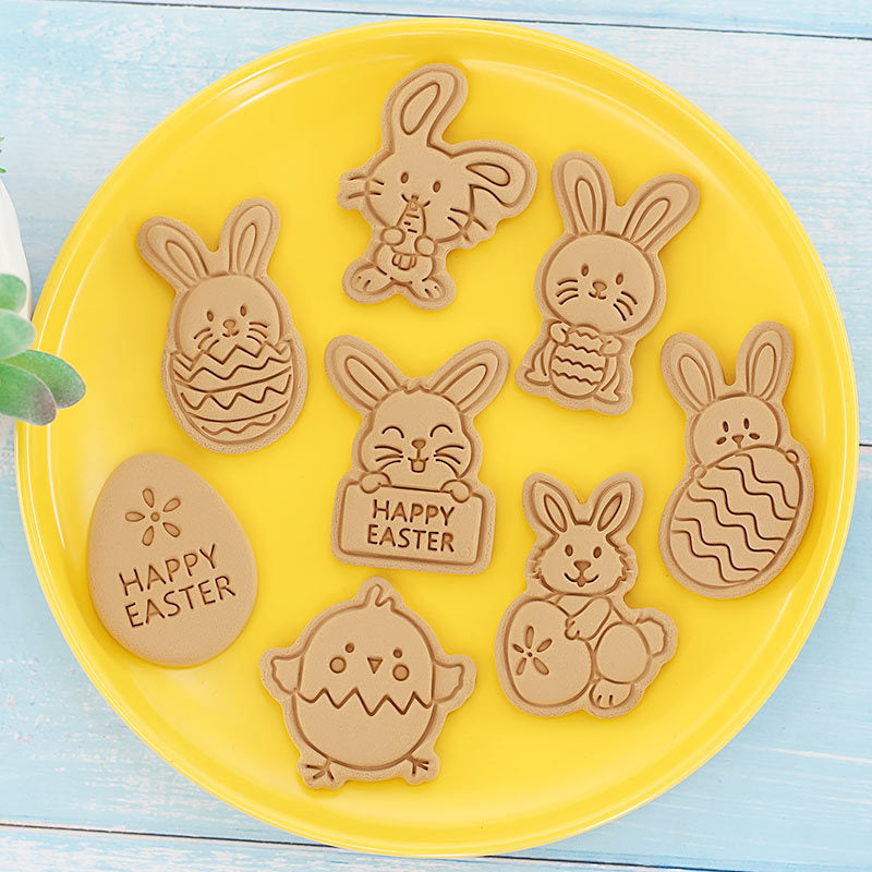 Easter Cookie Mold – Cute Bunny & Egg Cookie Press for Fun Holiday Baking