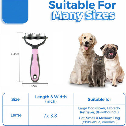 Self-Cleaning Slicker Brush – Stainless Steel Pet Grooming Tool for Cats & Dogs